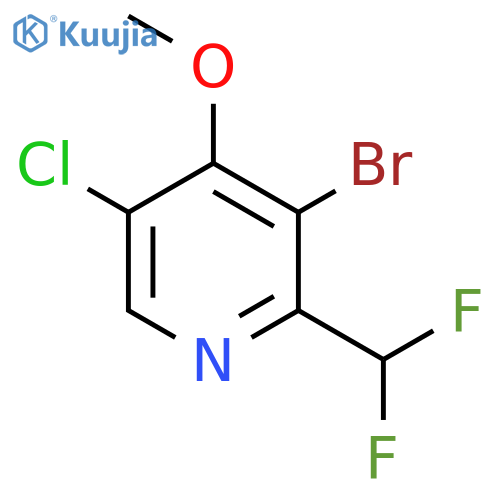 3-Bromo-5-chloro-2-(difluoromethyl)-4-methoxypyridine structure