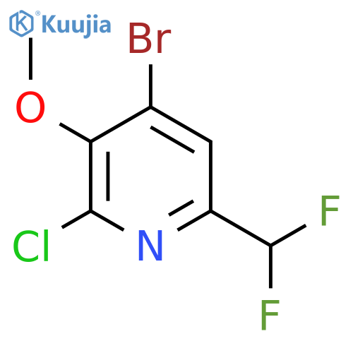 4-Bromo-2-chloro-6-(difluoromethyl)-3-methoxypyridine structure