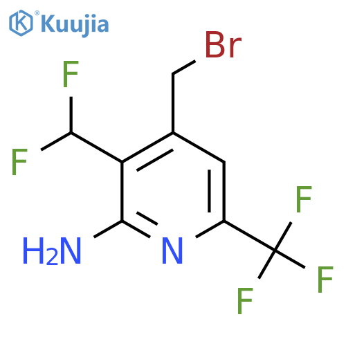 2-Amino-4-(bromomethyl)-3-(difluoromethyl)-6-(trifluoromethyl)pyridine structure