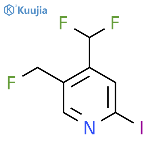 4-(Difluoromethyl)-5-(fluoromethyl)-2-iodopyridine structure
