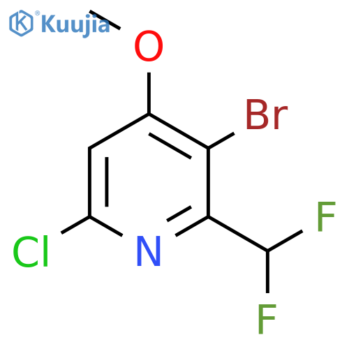 3-Bromo-6-chloro-2-(difluoromethyl)-4-methoxypyridine structure