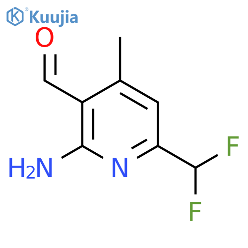 2-Amino-6-(difluoromethyl)-4-methylpyridine-3-carboxaldehyde structure