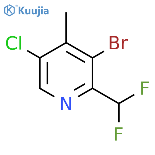 3-Bromo-5-chloro-2-(difluoromethyl)-4-methylpyridine structure