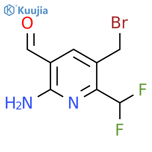 2-Amino-5-(bromomethyl)-6-(difluoromethyl)pyridine-3-carboxaldehyde structure