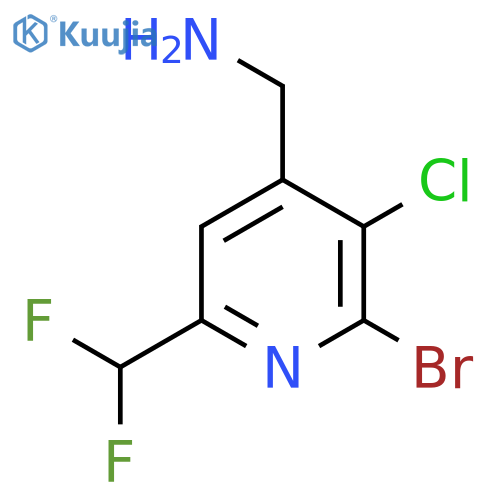 4-(Aminomethyl)-2-bromo-3-chloro-6-(difluoromethyl)pyridine structure