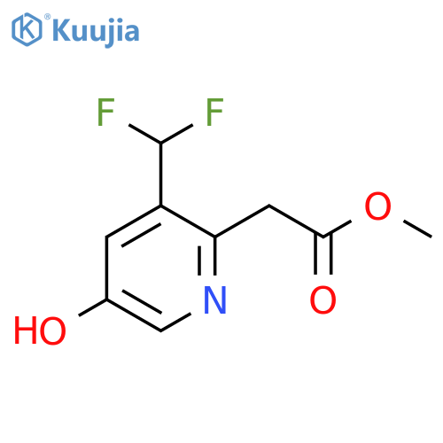 Methyl 3-(difluoromethyl)-5-hydroxypyridine-2-acetate structure
