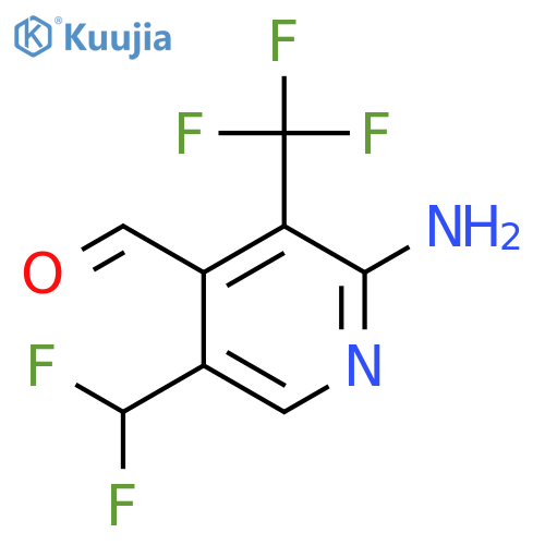 2-Amino-5-(difluoromethyl)-3-(trifluoromethyl)pyridine-4-carboxaldehyde structure