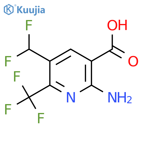 2-Amino-5-(difluoromethyl)-6-(trifluoromethyl)pyridine-3-carboxylic acid structure