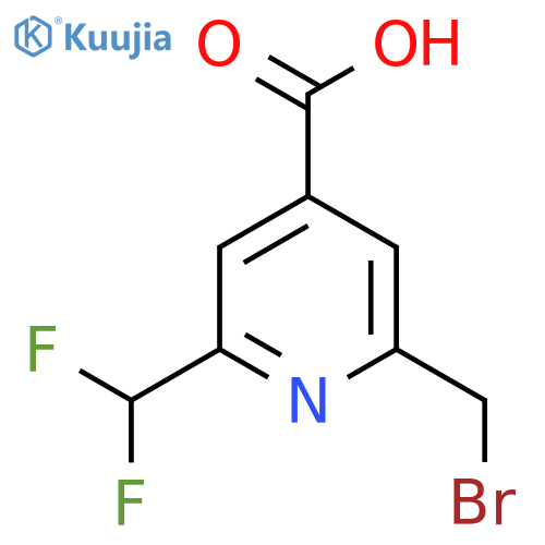 2-(Bromomethyl)-6-(difluoromethyl)pyridine-4-carboxylic acid structure