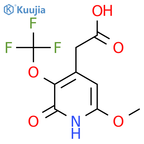 2-Hydroxy-6-methoxy-3-(trifluoromethoxy)pyridine-4-acetic acid structure