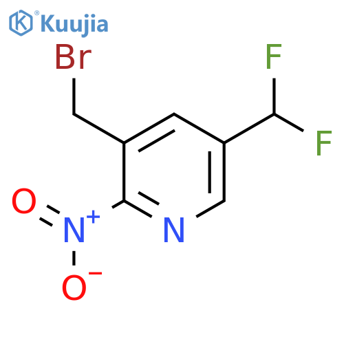 3-(Bromomethyl)-5-(difluoromethyl)-2-nitropyridine structure
