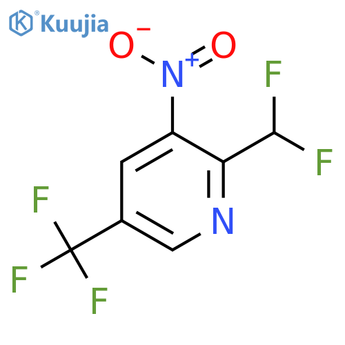 2-(Difluoromethyl)-3-nitro-5-(trifluoromethyl)pyridine structure