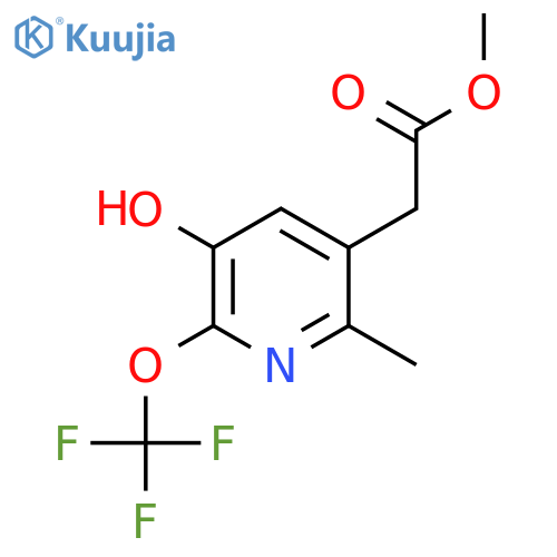 Methyl 3-hydroxy-6-methyl-2-(trifluoromethoxy)pyridine-5-acetate structure
