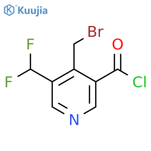 4-(Bromomethyl)-3-(difluoromethyl)pyridine-5-carbonyl chloride structure