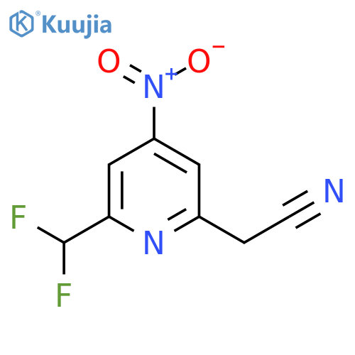 2-(Difluoromethyl)-4-nitropyridine-6-acetonitrile structure