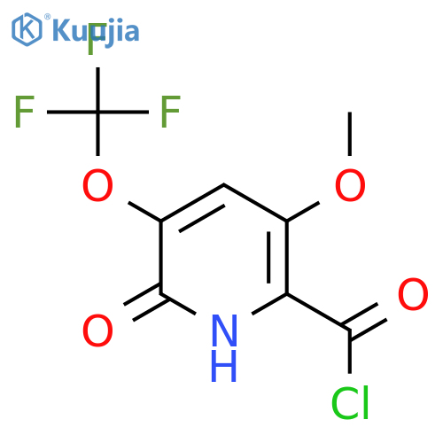2-Hydroxy-5-methoxy-3-(trifluoromethoxy)pyridine-6-carbonyl chloride structure