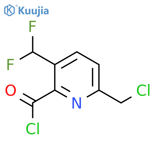 6-(Chloromethyl)-3-(difluoromethyl)pyridine-2-carbonyl chloride structure