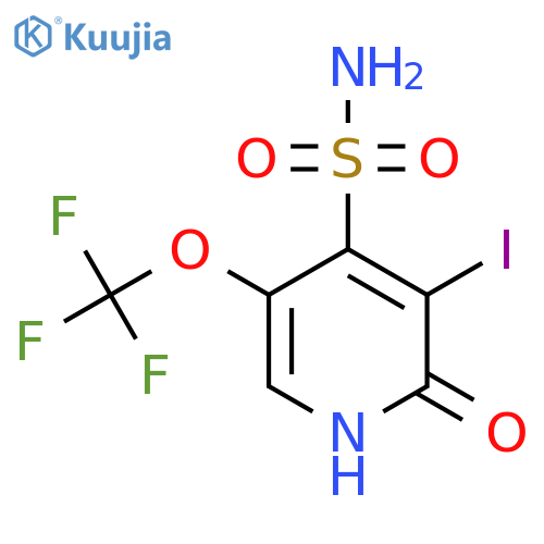 2-Hydroxy-3-iodo-5-(trifluoromethoxy)pyridine-4-sulfonamide structure