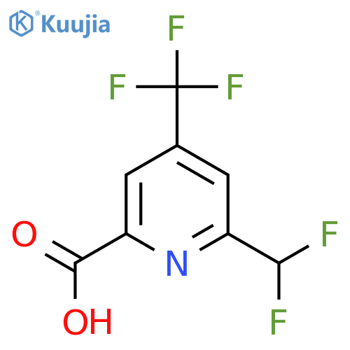 2-(Difluoromethyl)-4-(trifluoromethyl)pyridine-6-carboxylic acid structure