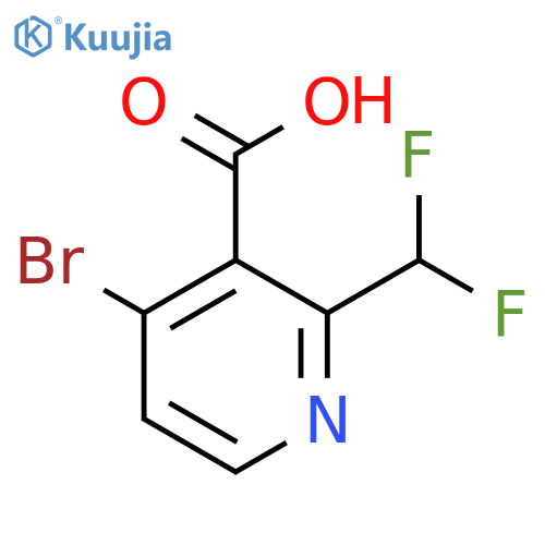 4-Bromo-2-(difluoromethyl)pyridine-3-carboxylic acid structure