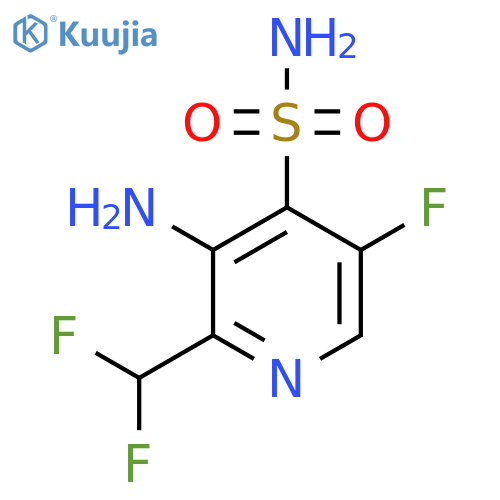3-Amino-2-(difluoromethyl)-5-fluoropyridine-4-sulfonamide structure