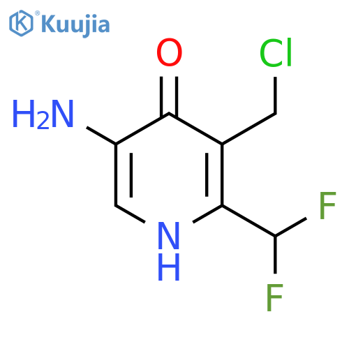 5-Amino-3-(chloromethyl)-2-(difluoromethyl)-4-hydroxypyridine structure