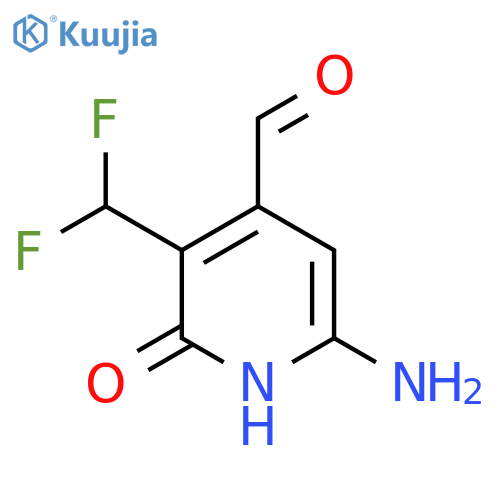 6-Amino-3-(difluoromethyl)-2-hydroxypyridine-4-carboxaldehyde structure