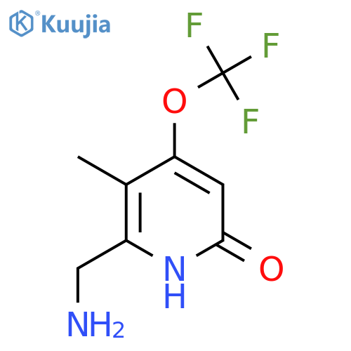 2-(Aminomethyl)-6-hydroxy-3-methyl-4-(trifluoromethoxy)pyridine structure