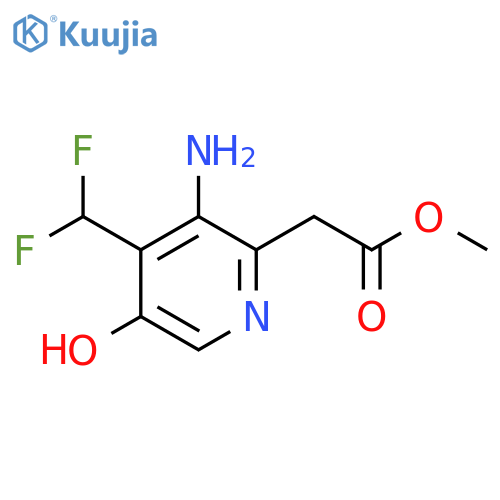 Methyl 3-amino-4-(difluoromethyl)-5-hydroxypyridine-2-acetate structure