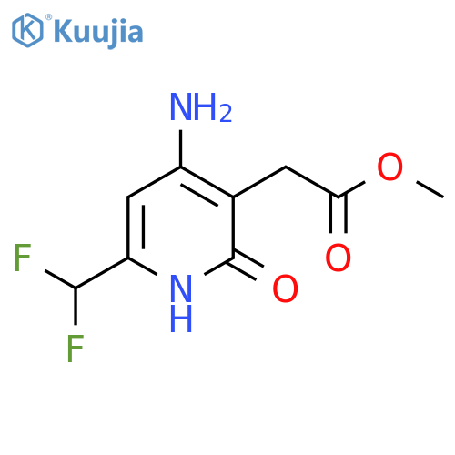Methyl 4-amino-6-(difluoromethyl)-2-hydroxypyridine-3-acetate structure