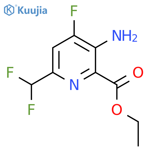 Ethyl 3-amino-6-(difluoromethyl)-4-fluoropyridine-2-carboxylate structure