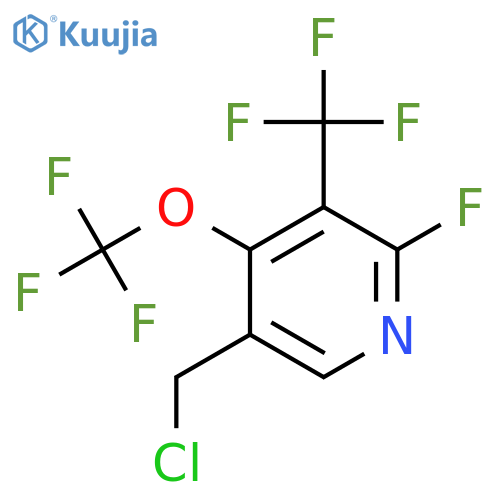 5-(Chloromethyl)-2-fluoro-4-(trifluoromethoxy)-3-(trifluoromethyl)pyridine structure