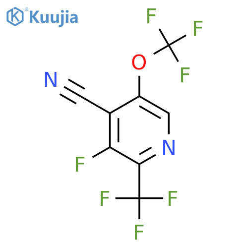 4-Cyano-3-fluoro-5-(trifluoromethoxy)-2-(trifluoromethyl)pyridine structure