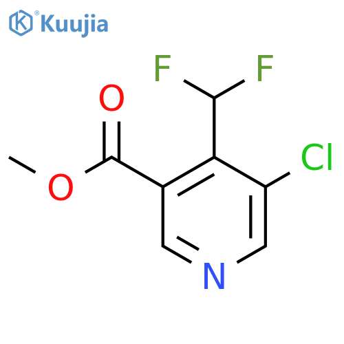 Methyl 3-chloro-4-(difluoromethyl)pyridine-5-carboxylate structure