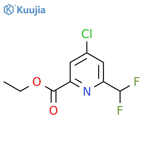 Ethyl 4-chloro-2-(difluoromethyl)pyridine-6-carboxylate structure