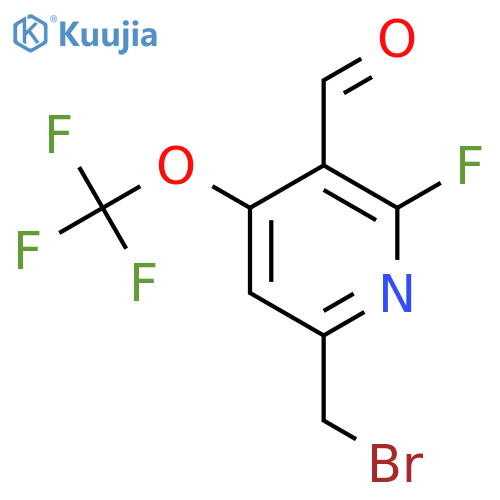 6-(Bromomethyl)-2-fluoro-4-(trifluoromethoxy)pyridine-3-carboxaldehyde structure
