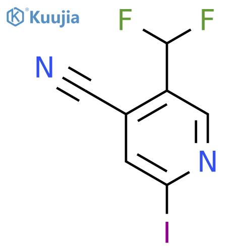 4-Cyano-5-(difluoromethyl)-2-iodopyridine structure