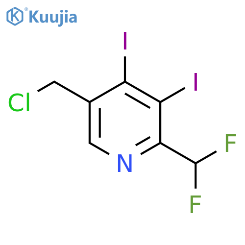 5-(Chloromethyl)-2-(difluoromethyl)-3,4-diiodopyridine structure