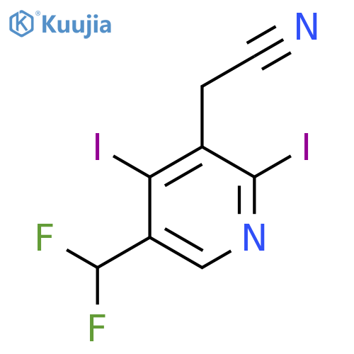 5-(Difluoromethyl)-2,4-diiodopyridine-3-acetonitrile structure