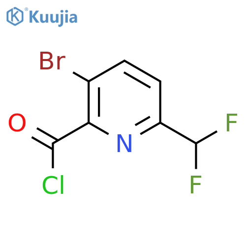 3-Bromo-6-(difluoromethyl)pyridine-2-carbonyl chloride structure