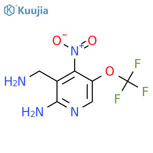 2-Amino-3-(aminomethyl)-4-nitro-5-(trifluoromethoxy)pyridine structure