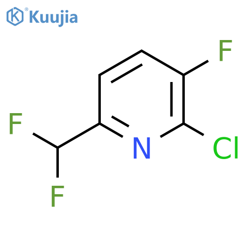 2-Chloro-6-(difluoromethyl)-3-fluoropyridine structure