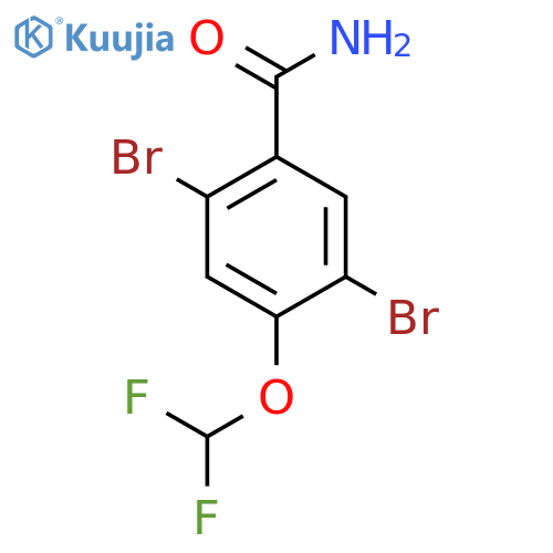 2,5-Dibromo-4-(difluoromethoxy)benzamide structure