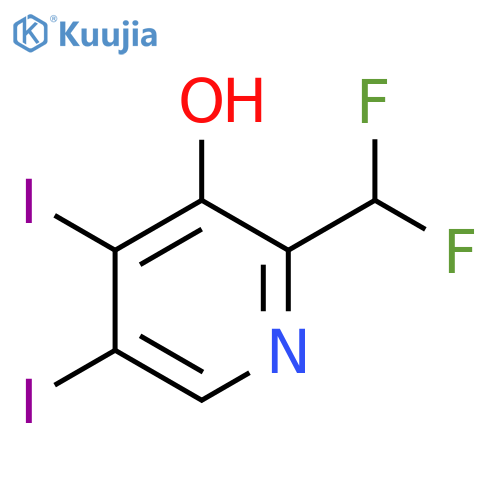2-(Difluoromethyl)-4,5-diiodo-3-hydroxypyridine structure