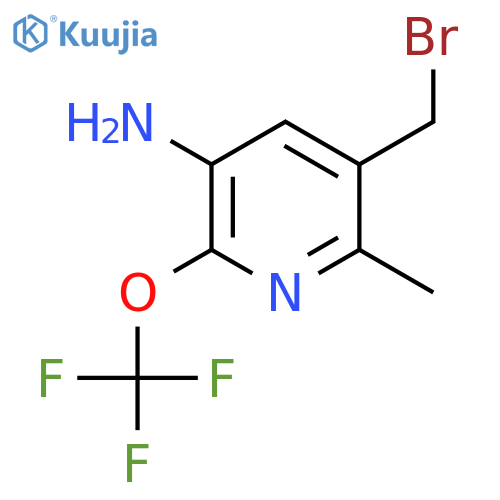 3-Amino-5-(bromomethyl)-6-methyl-2-(trifluoromethoxy)pyridine structure