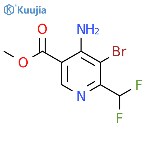 Methyl 4-amino-3-bromo-2-(difluoromethyl)pyridine-5-carboxylate structure