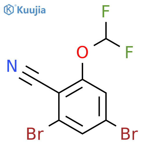 2,4-Dibromo-6-(difluoromethoxy)benzonitrile structure