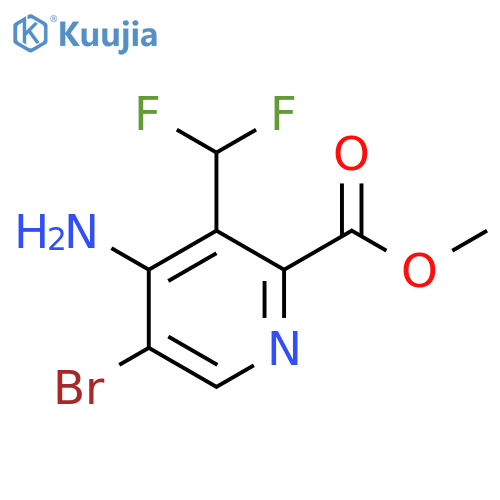 Methyl 4-amino-5-bromo-3-(difluoromethyl)pyridine-2-carboxylate structure