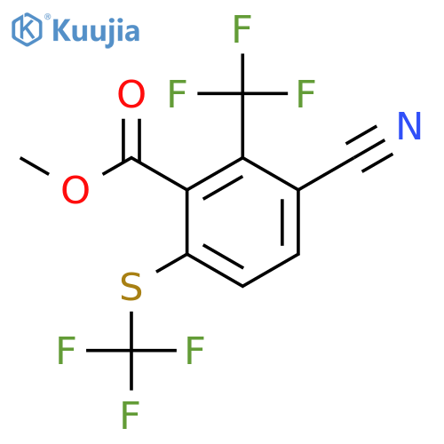 Methyl 3-cyano-2-trifluoromethyl-6-(trifluoromethylthio)benzoate structure
