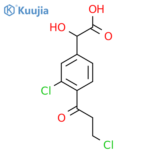 3-Chloro-4-(3-chloropropanoyl)mandelic acid structure